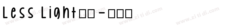 Less Light字体字体转换
